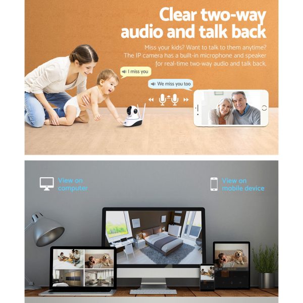 UL-tech 1080P Wireless IP Cameras Security WIFI Cam White - Image 5