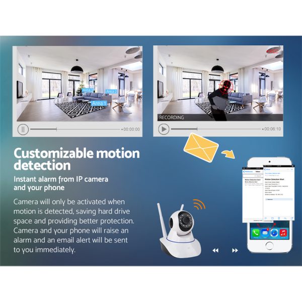 UL-tech 1080P Wireless IP Cameras Security WIFI Cam White - Image 6