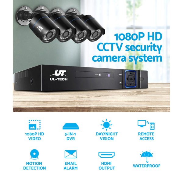 UL-tech CCTV Security System 4CH DVR 4 Cameras 1TB Hard Drive - Image 4