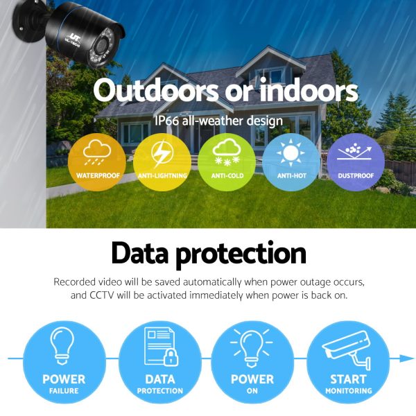 UL-tech CCTV Security System 8CH DVR 4 Cameras 2TB Hard Drive - Image 7