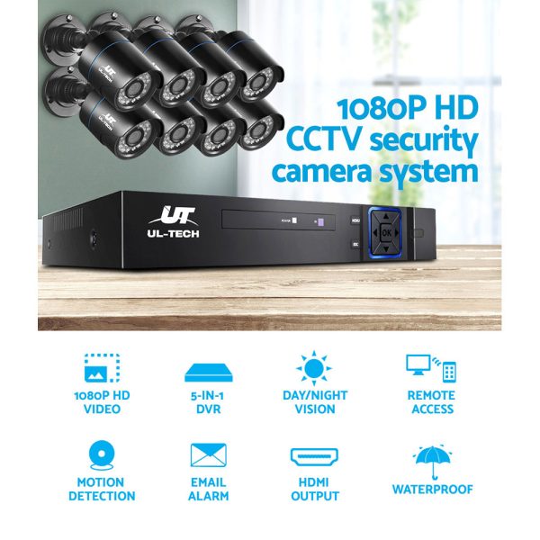 UL-tech CCTV Security System 8CH DVR 8 Cameras 1TB Hard Drive - Image 4