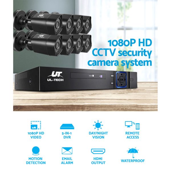 UL-tech CCTV Security System 8CH DVR 8 Cameras 1080p - Image 4