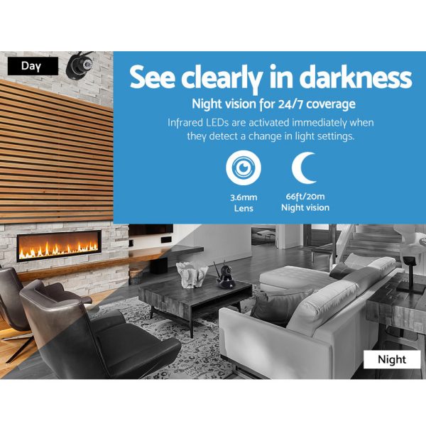 UL-tech 1080P Wireless IP Camera Security WIFI Cam Black - Image 5