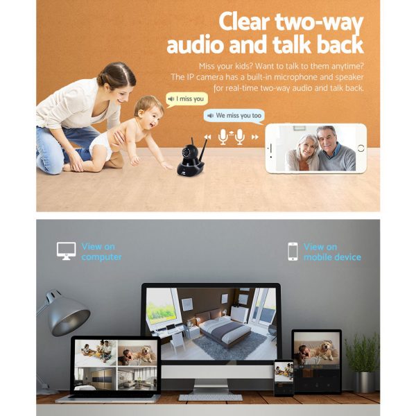 UL-tech 1080P Wireless IP Camera Security WIFI Cam Black - Image 6