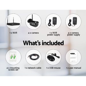 UL-tech Wireless CCTV Security System 8CH NVR 3MP 4 Bullet Cameras - Image 4