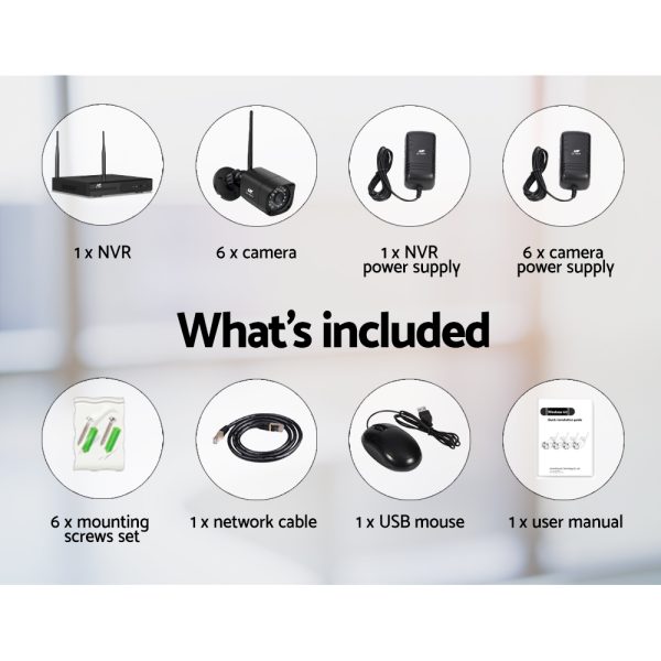 UL-TECH 3MP 8CH NVR Wireless 6 Security Cameras Set - Image 4