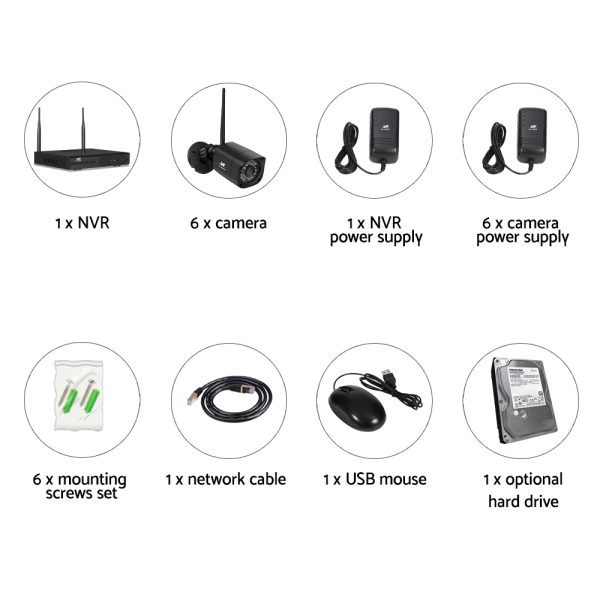 UL-tech CCTV Wireless Security Camera System 8CH Home Outdoor WIFI 6 Square Cameras Kit 1TB - Image 3