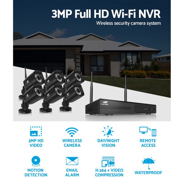 UL-tech CCTV Wireless Security Camera System 8CH Home Outdoor WIFI 6 Square Cameras Kit 1TB - Image 4