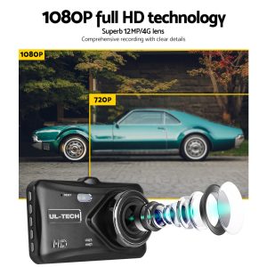 UL-tech Dash Camera 1080P 4" Front Rear View,UL-tech Dash Camera 1080P 4" Front Rear View Cam Car DVR Reverse Recorder 32GB - Image 3