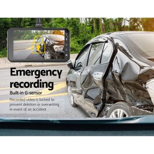 UL-tech Dash Camera 1080P 4" Front Rear View,UL-tech Dash Camera 1080P 4" Front Rear View Cam Car DVR Reverse Recorder 32GB - Image 5