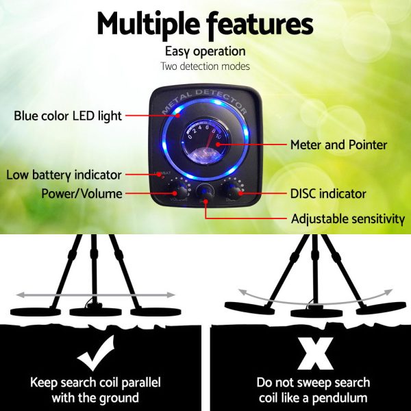 Metal Detector 160MM Deep Sensitive Waterproof Pinpointer Treasure Hunter - Image 4