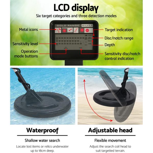 Metal Detector 180MM Deep Sensitive Waterproof Treasure Hunter Gold Digger - Image 4