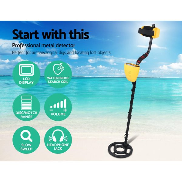 Metal Detector 180MM Deep Sensitive Waterproof Treasure Hunter Gold Digger Yellow - Image 3