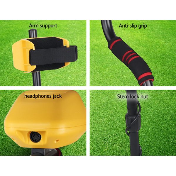 Metal Detector 180MM Deep Sensitive Waterproof Treasure Hunter Gold Digger Yellow - Image 6