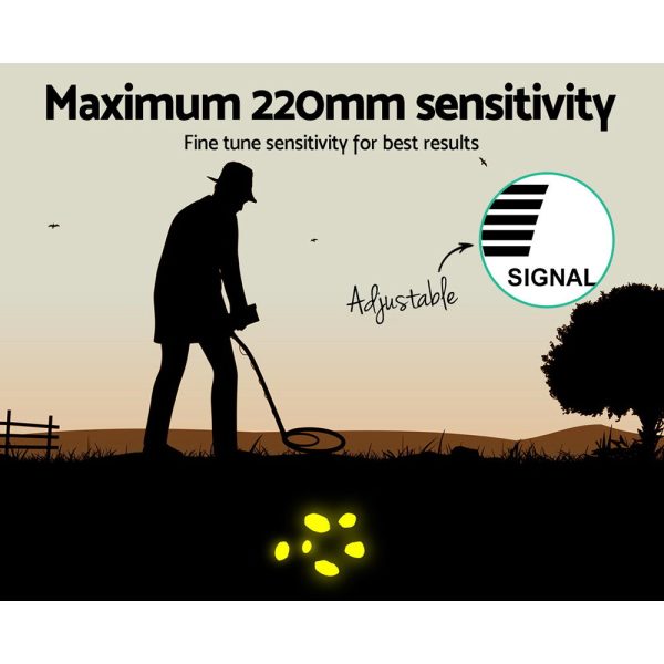 Metal Detector 220MM Deep Sensitive Waterproof Treasure Hunter Gold Digger - Image 5