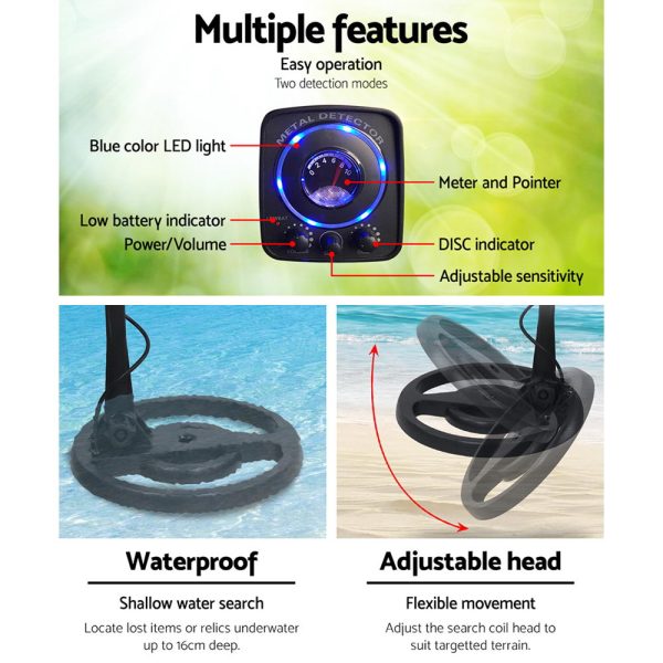 Metal Detector 160MM Deep Sensitive Waterproof Treasure Hunter Gold Digger - Image 4