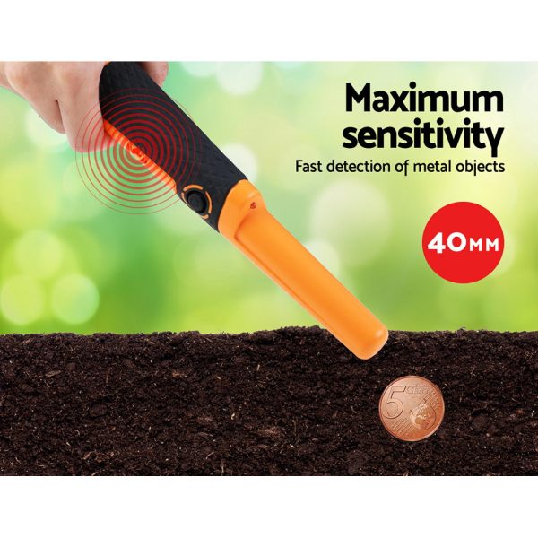 Metal Detector 40MM Sensitive Handheld Pinpointer Waterproof Automatic Hunter Orange - Image 5