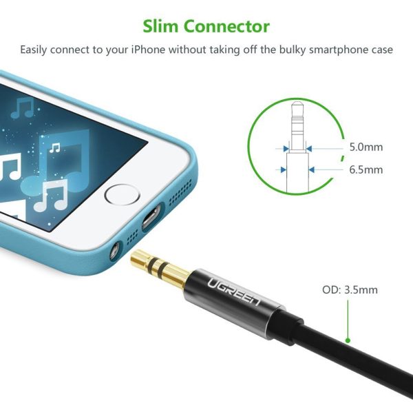 UGREEN 3.5mm Male to 3.5mm Male Audio Cable 1M (10733) - Image 3