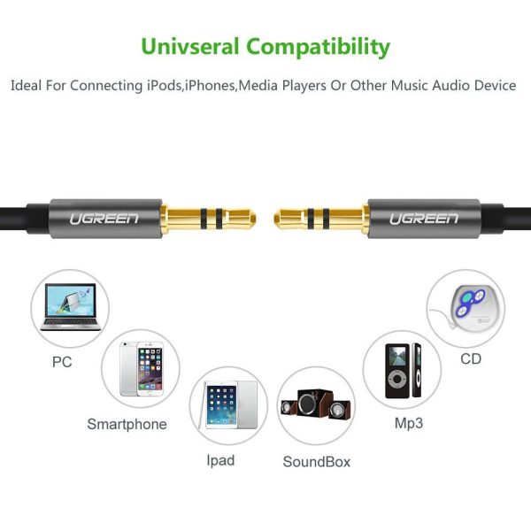 UGREEN 3.5mm Male to 3.5mm Male Audio Cable 1M (10733) - Image 4