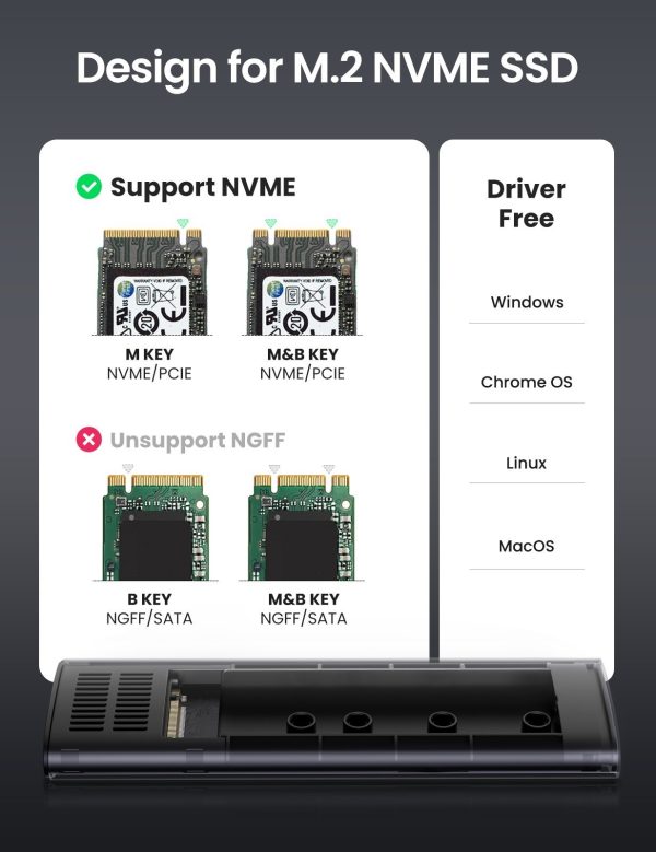 UGREEN 10902 M.2 PCIE NVMe SSD Enclosure - Image 2