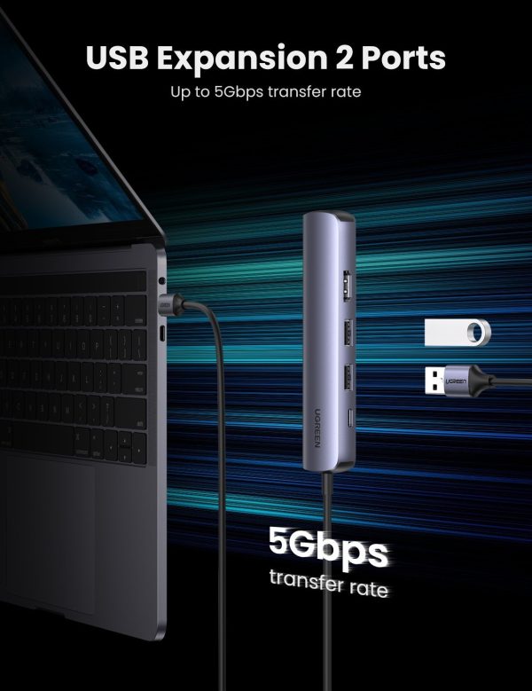 UGREEN 10919 Ultra Slim 5-in-1 USB C Hub - Image 7
