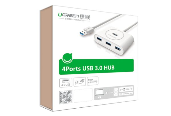 UGREEN USB 3.0 4 Ports Hub White 1M (20283) - Image 3