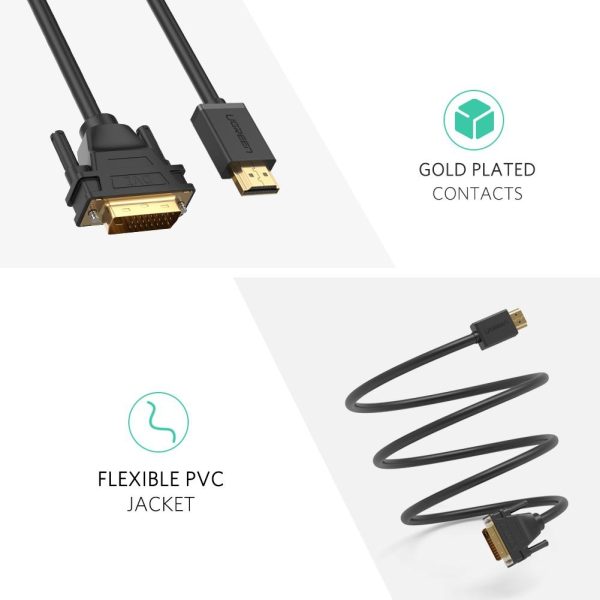 UGREEN HDMI To DVI 24+1 Cable 1M (30116) - Image 7