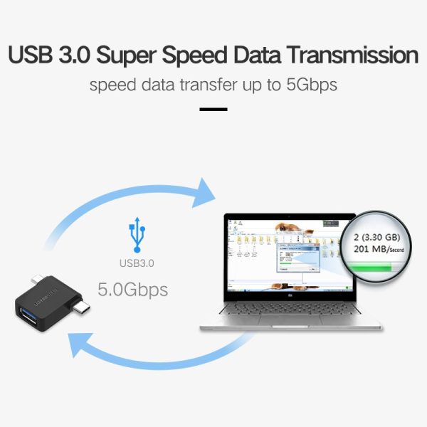 UGREEN Micro USB+ USB-C to USB 3.0 Adapter (30453) - Image 2