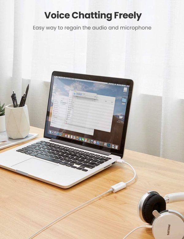 UGREEN USB A Male to 3.5 mm Aux Cable (White) - Image 3