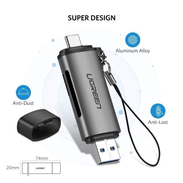 UGREEN USB-C +USB 3.0 TF/SD Card Reader 50706 - Image 2