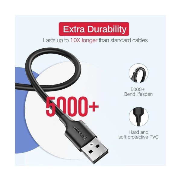 UGREEN USB 2.0 A to Micro USB Cable Nickel Plating 2m (Black)  60138 - Image 2