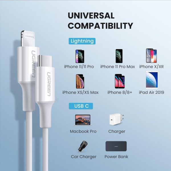 UGREEN 60749 MFi USB-C to iPhone 8-pin Charging Cable 2M - Image 5
