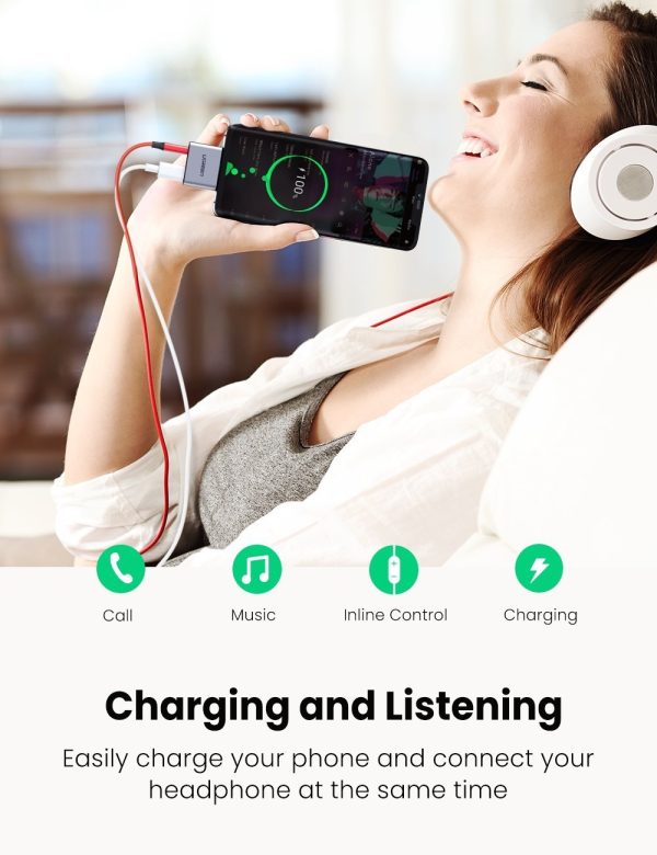 UGREEN 70312 2-in-1 USB C to C and 3.5mm Adapter - Image 4