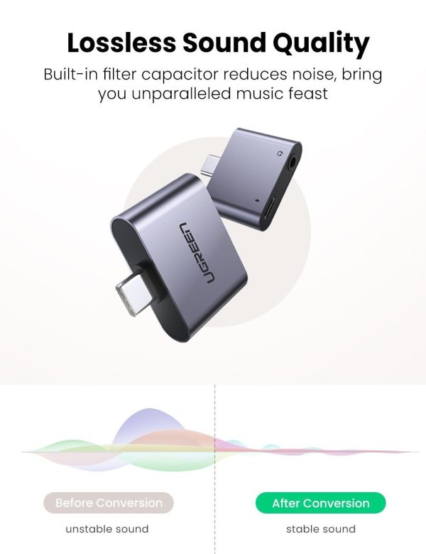 UGREEN 70312 2-in-1 USB C to C and 3.5mm Adapter - Image 6