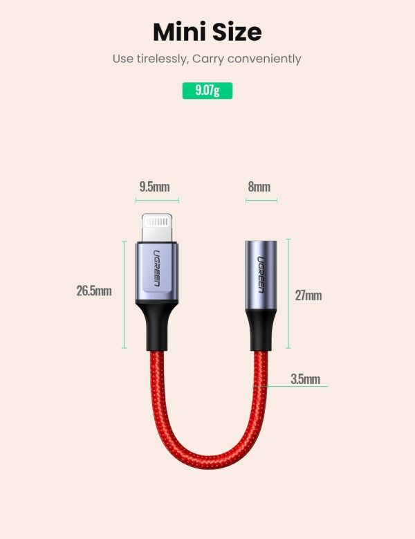 UGREEN 70507 iPhone 8-pin to 3.5mm Adapter - Image 7