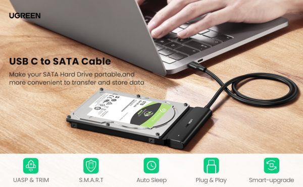 UGREEN USB-C 3.0 to 2.5-inch SATA Converter 50cm 70610 - Image 3