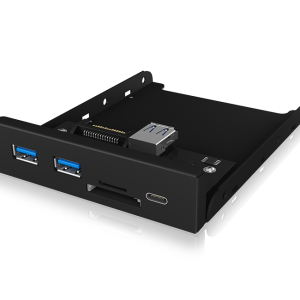 ICY BOX IB-HUB1417-i3 Frontpanel with USB 3.0 Type-C and Type-A hub with card reader - Image 1