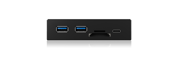 ICY BOX IB-HUB1417-i3 Frontpanel with USB 3.0 Type-C and Type-A hub with card reader - Image 3