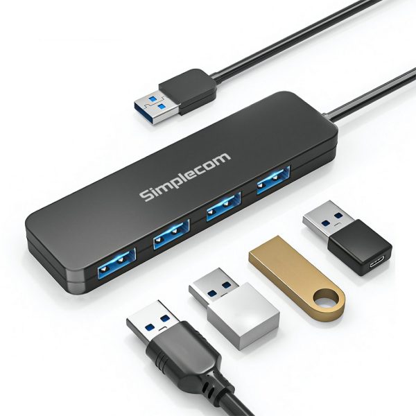 Simplecom CH342 USB 3.0 (USB 3.2 Gen 1) SuperSpeed 4 Port Hub for PC Laptop - Image 2