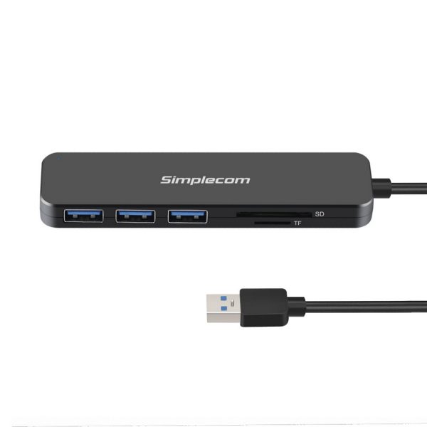 Simplecom CH365 SuperSpeed 3 Port USB 3.0 (USB 3.2 Gen 1) Hub with SD MicroSD Card Reader - Image 3