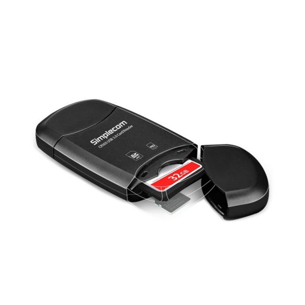 Simplecom CR303 2 Slot SuperSpeed USB 3.0 Card Reader with Dual Caps - Image 4