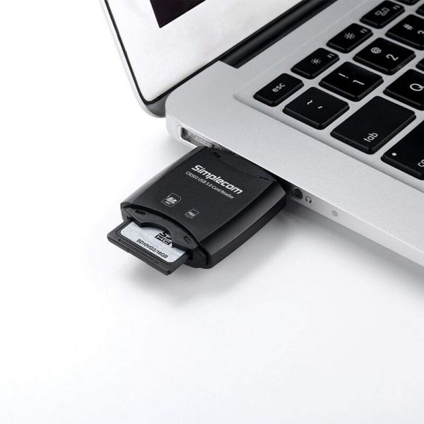Simplecom CR303 2 Slot SuperSpeed USB 3.0 Card Reader with Dual Caps - Image 5