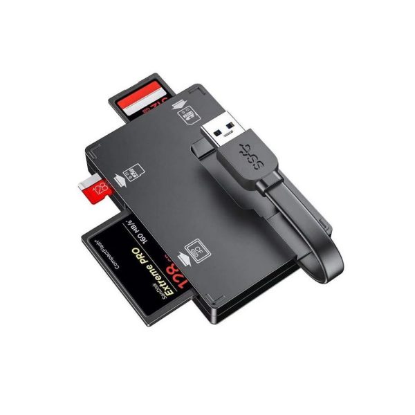 Simplecom CR309 3-Slot SuperSpeed USB 3.0 Card Reader with Card Storage Case - Image 2