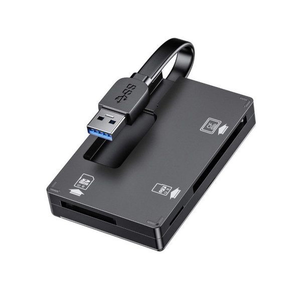 Simplecom CR309 3-Slot SuperSpeed USB 3.0 Card Reader with Card Storage Case - Image 3