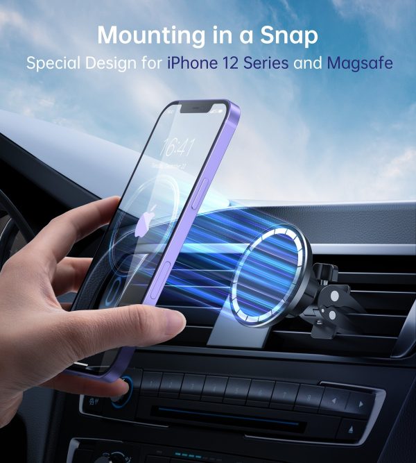 CHOETECH AT0004 Magsafe iPhone 12 Magnetic Car Mount Car Air Vent Phone Holder - Image 5