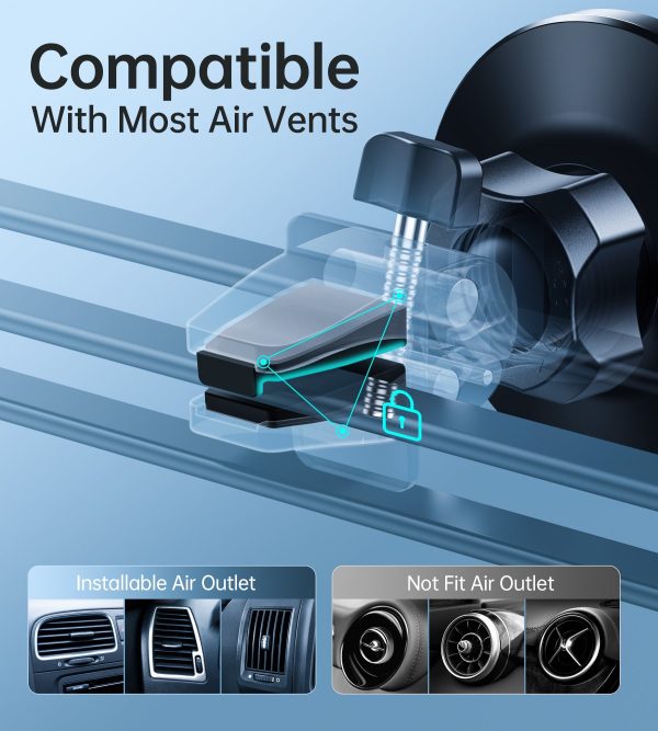 CHOETECH AT0004 Magsafe iPhone 12 Magnetic Car Mount Car Air Vent Phone Holder - Image 7