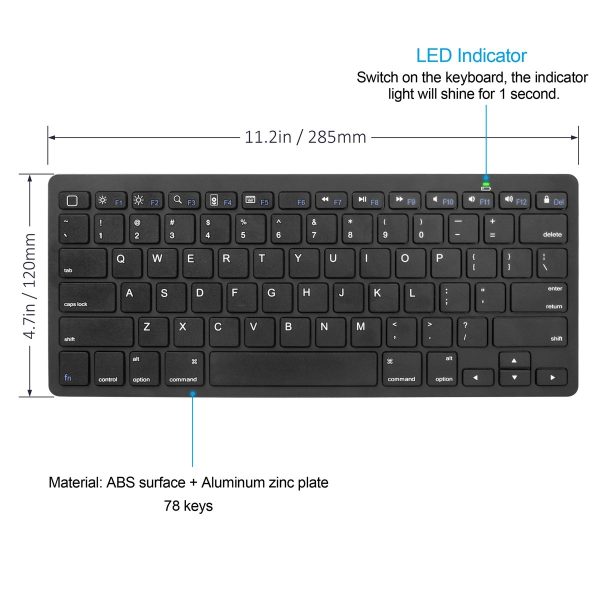 CHOETECH BH-006 Ultra Slim Wireless Bluetooth Keyboard - Image 3