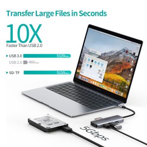 CHOETECH HUB-M19 USB-C 7-in-1 Multifunction Adapter - Image 3