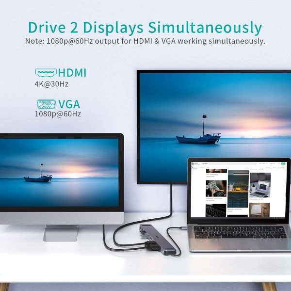 CHOETECH HUB-M20 USB-C 11-in-1 Multifunction Adapter - Image 4