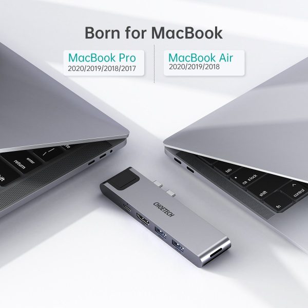 CHOETECH HUB-M24 7-in-2 MacBook Pro/Air USB Adapter USB-C Hub - Image 4